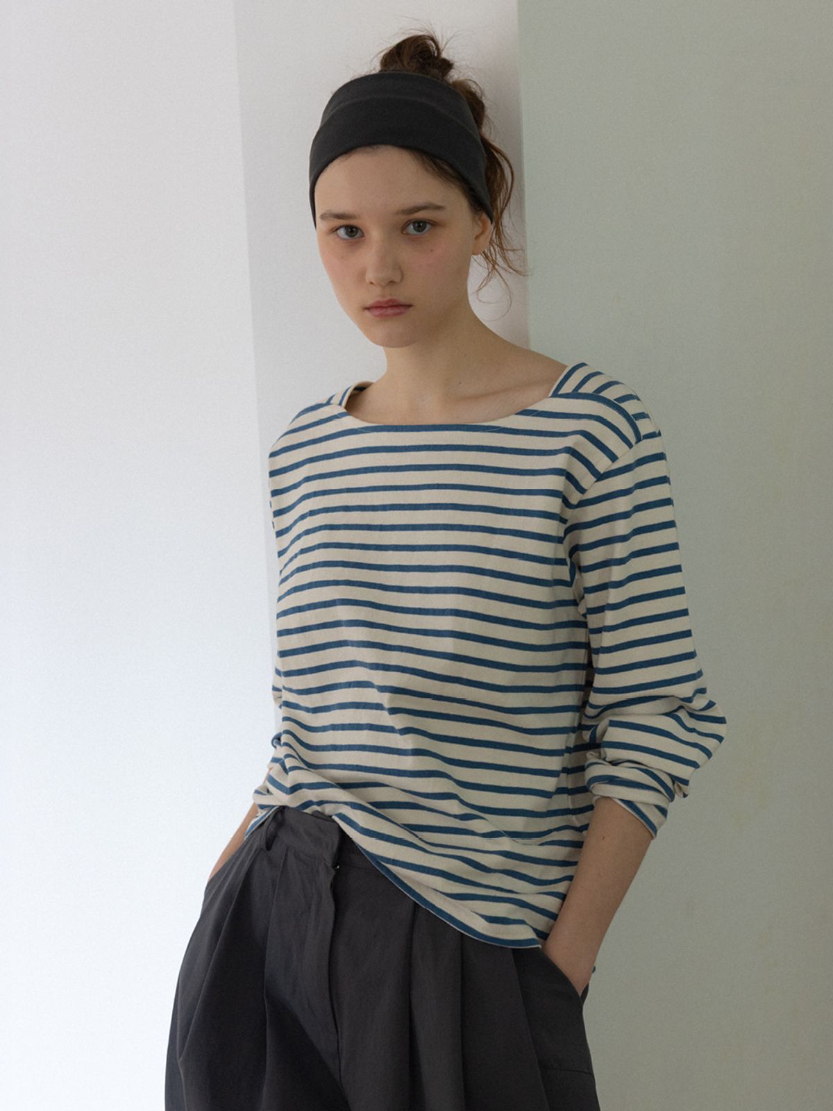 시엔느(SIENNE) Pauline Stripe T-shirt (Blue)