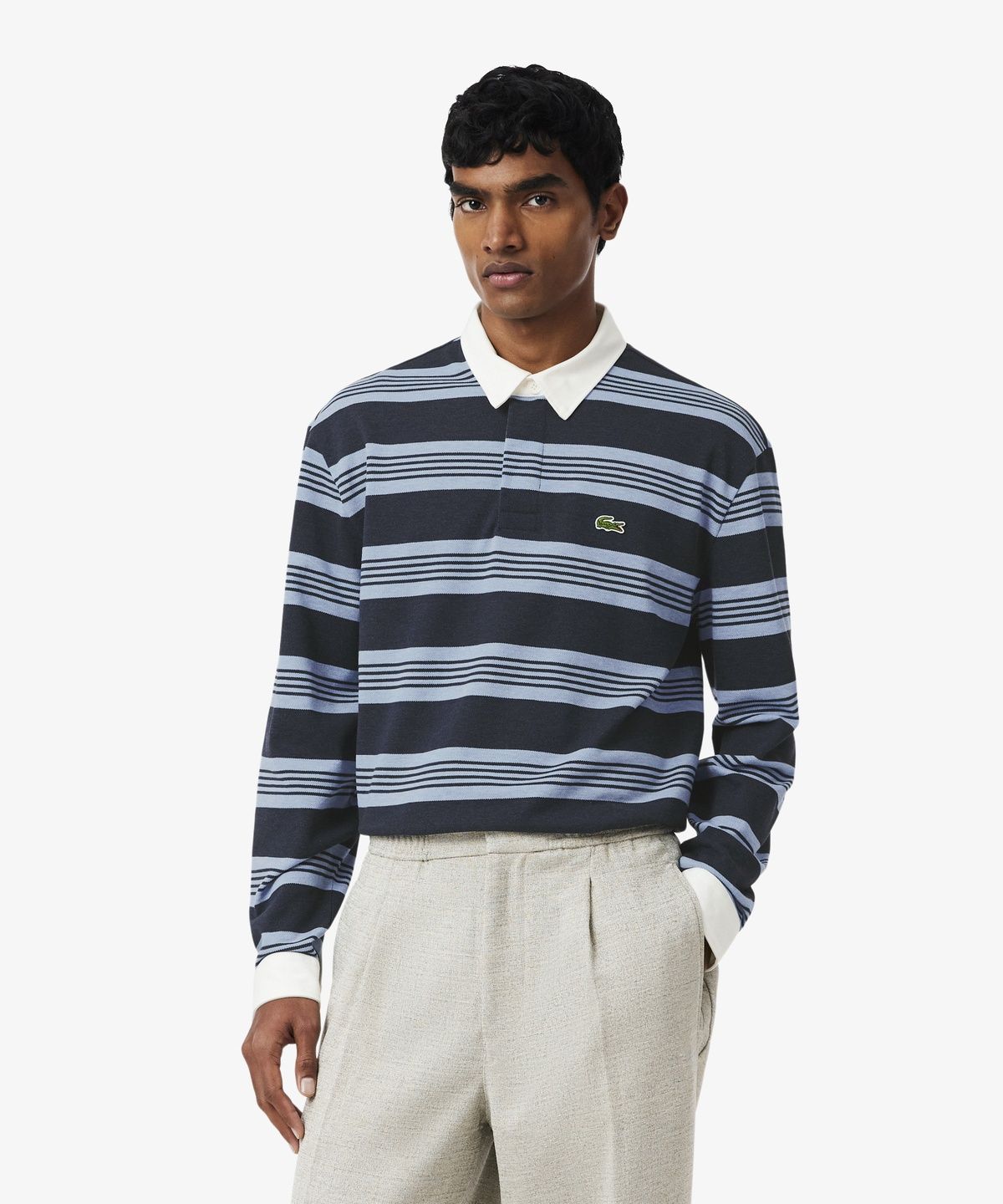 라코스테(LACOSTE) 남성 긴팔 럭비 폴로 셔츠 KH1561-56G ZEB