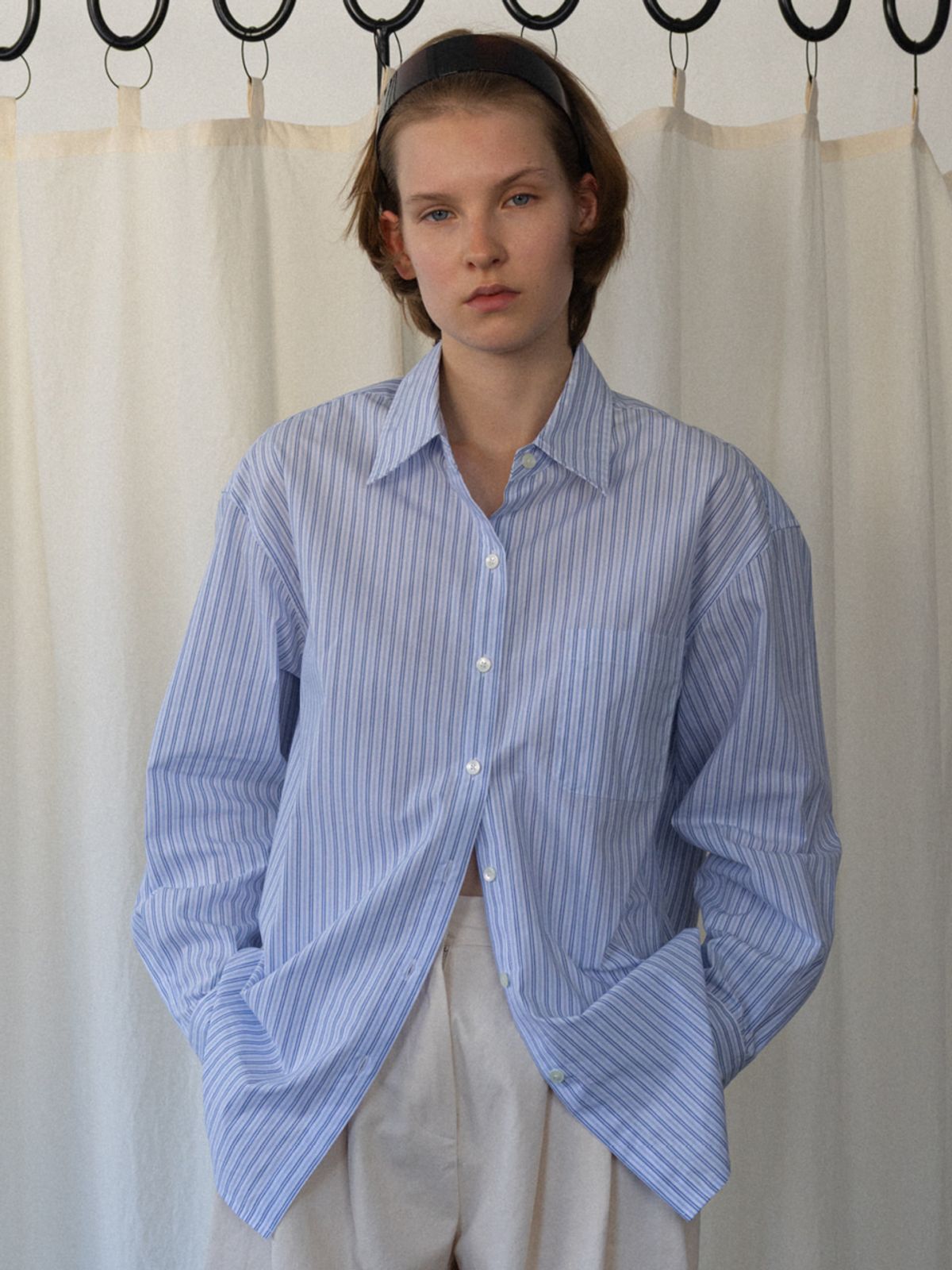 시엔느(SIENNE) Haber Stripe Shirt (White)