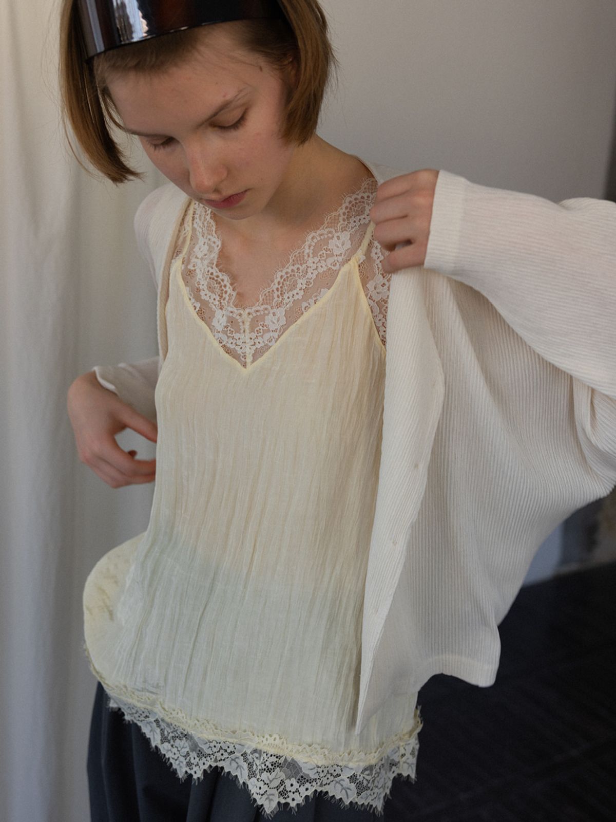 시엔느(SIENNE) Sia Lace Camisole (Cream)