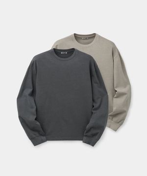 [2PACK] 피그먼트 다잉 코튼 롱슬리브
