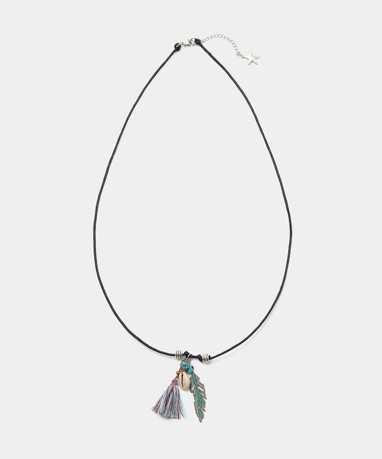 Turquoise Feather Necklace