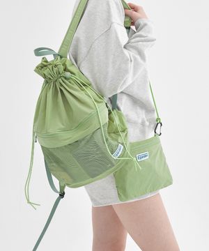 트래블러 백팩 라이트 캐주얼 스트링 여행 가방 - 민트