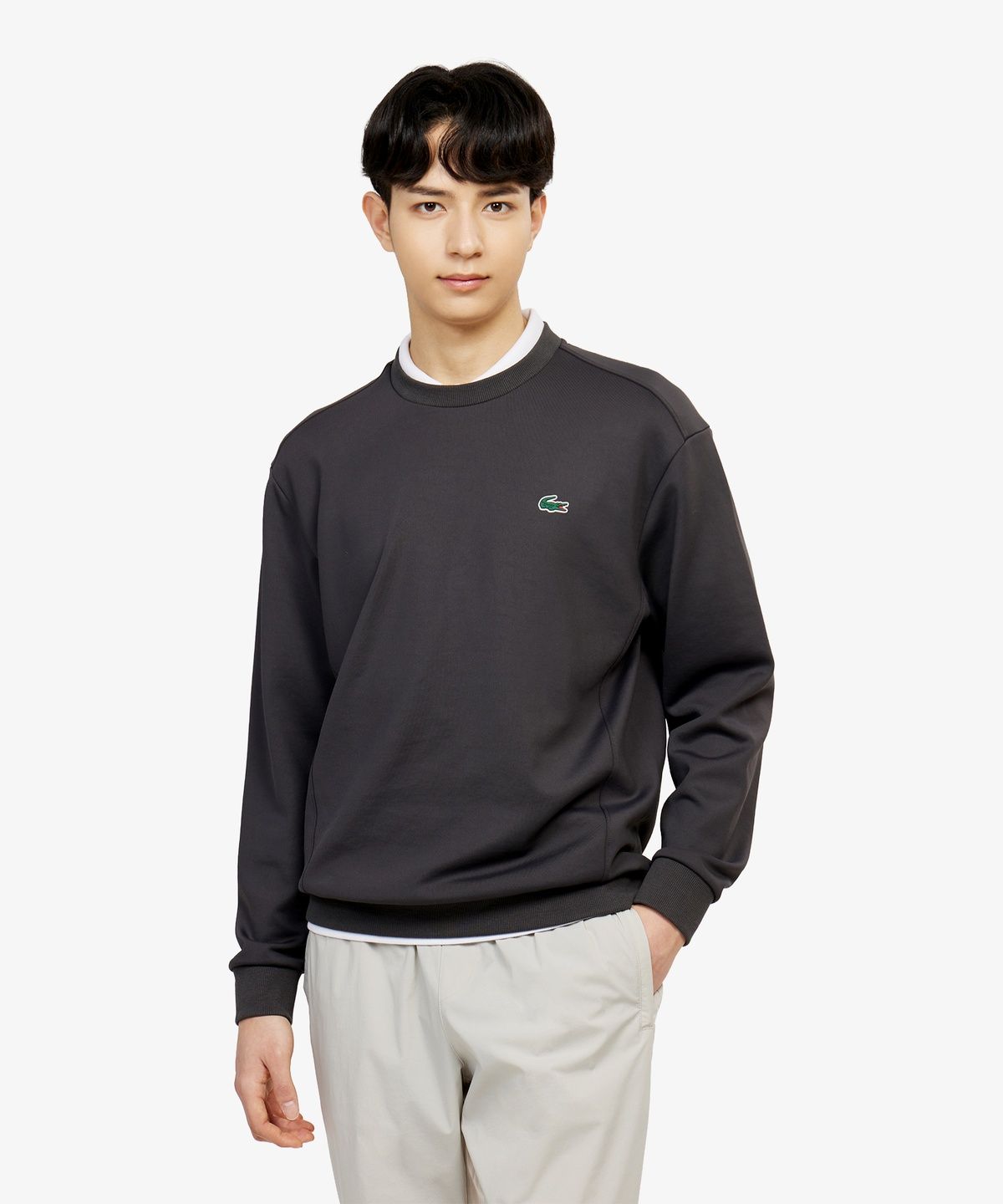 라코스테(LACOSTE) 남성 에어 저지 셋업 크루넥 SH799E-56G S5T
