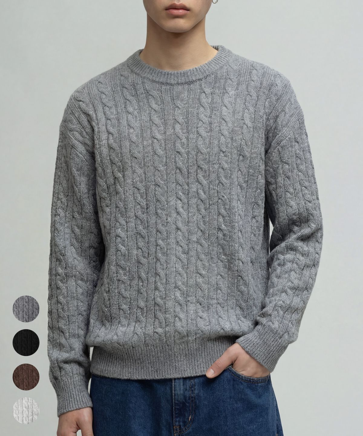 베리베인(VERYVAIN) CODE CABLE SOFT KNIT - 4 COLOR