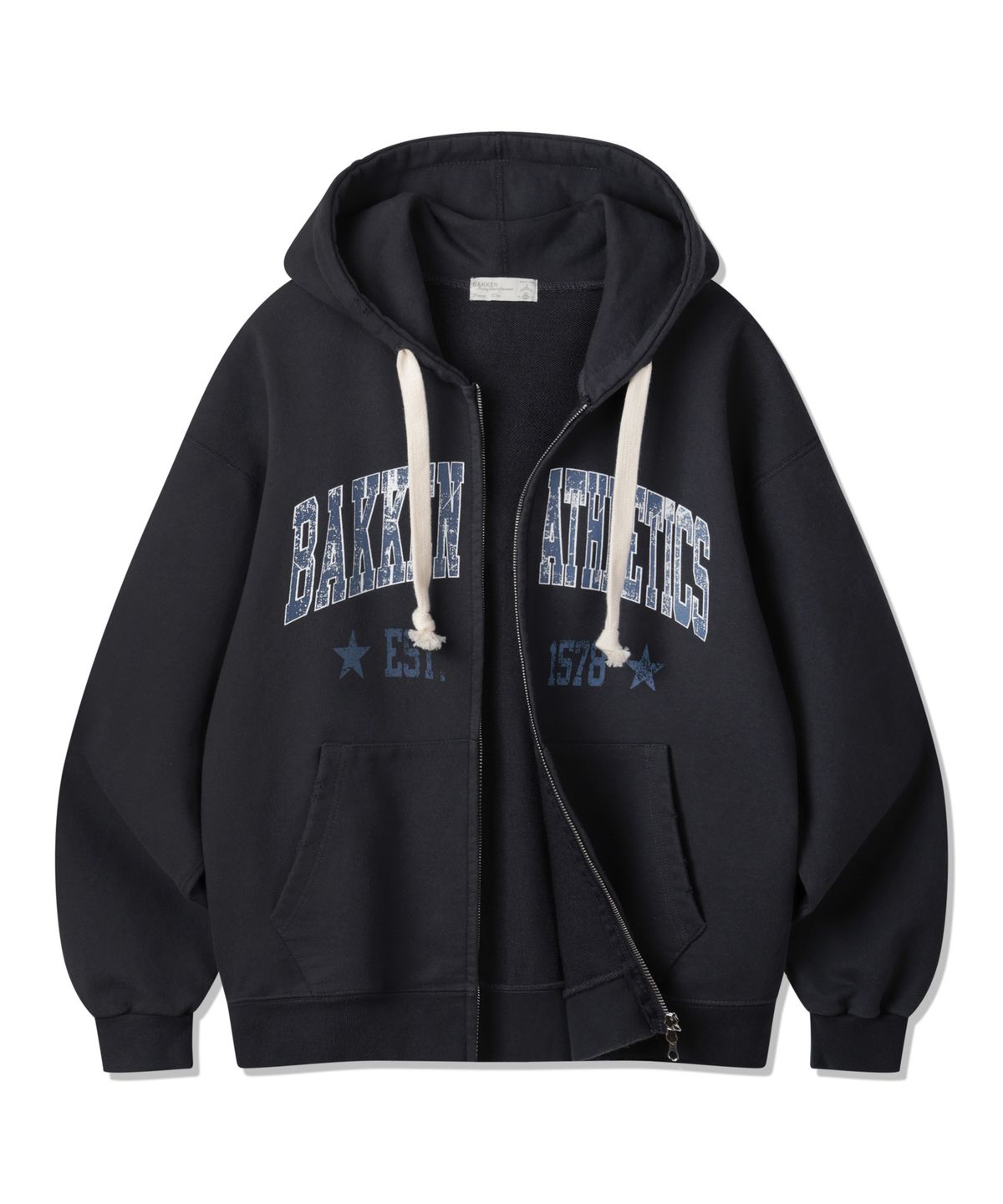 바켄(BAKKEN) ATHLETICS 투웨이 후드집업 BK7979_차콜