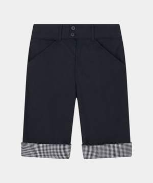 사이드 슬릿 카프리 팬츠 블랙