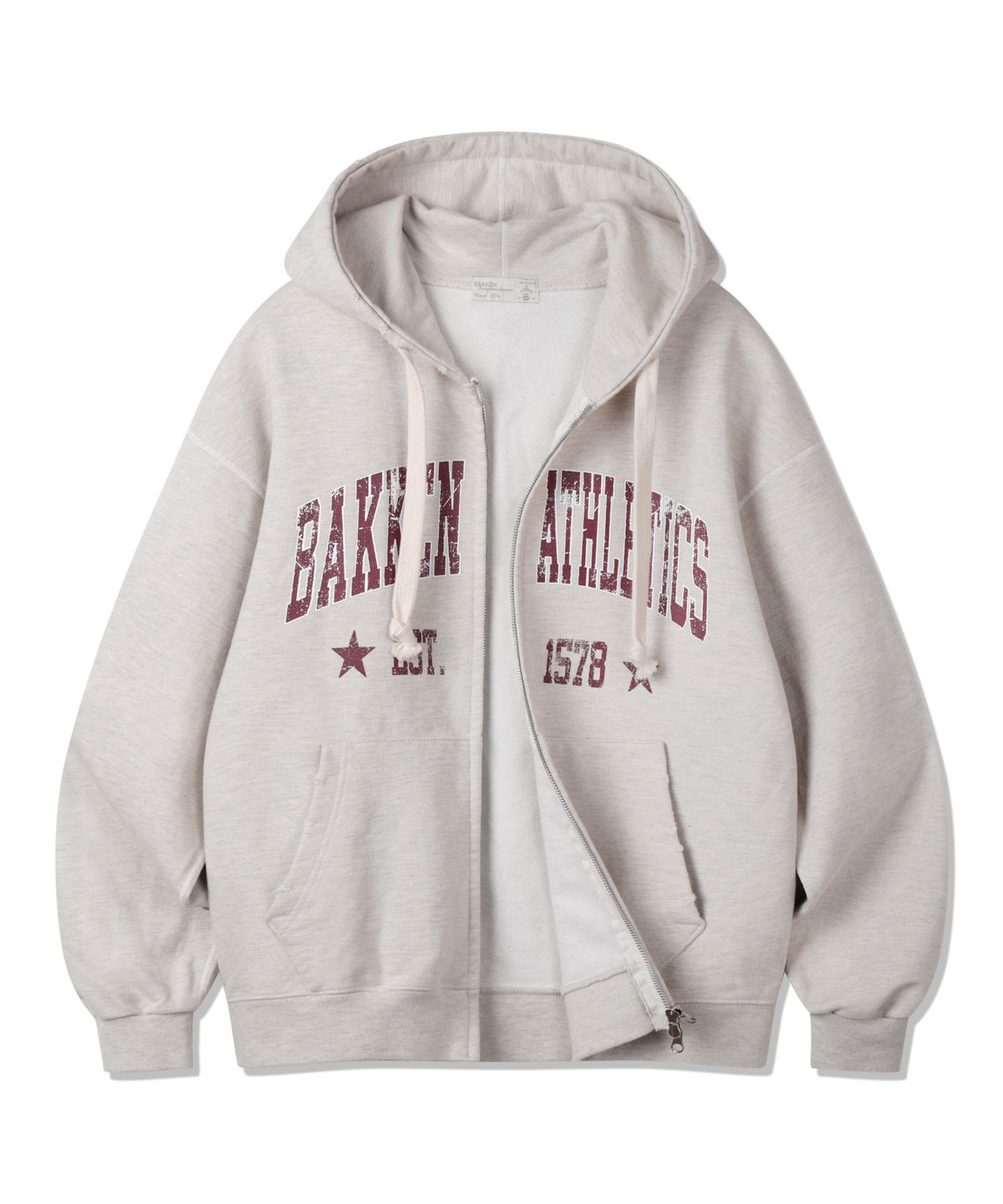 바켄(BAKKEN) ATHLETICS 투웨이 후드집업 BK7979_오트밀