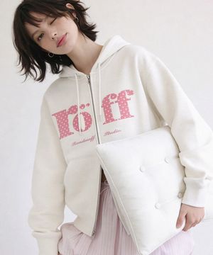 RÖFF TYPE PLAY SPACE DOT OVER FIT 2-WAY ZIP-UP (White)