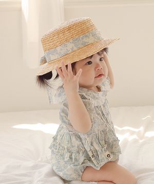 귀여운 아가 앨리스 친구는 토끼라죠 - 아기 프리미엄 반팔 바디슈트