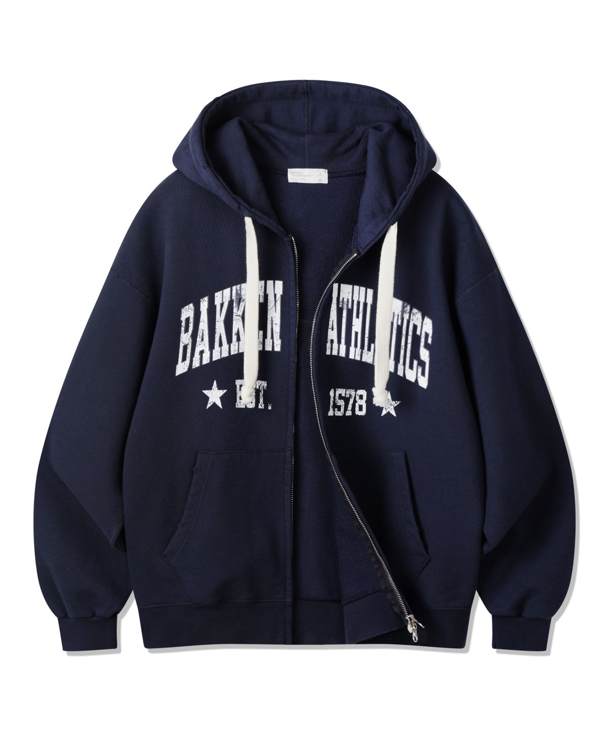 바켄(BAKKEN) ATHLETICS 투웨이 후드집업 BK7979_네이비