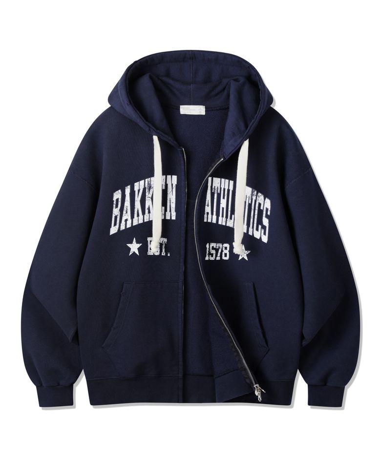 ATHLETICS 투웨이 후드집업 BK7979_네이비