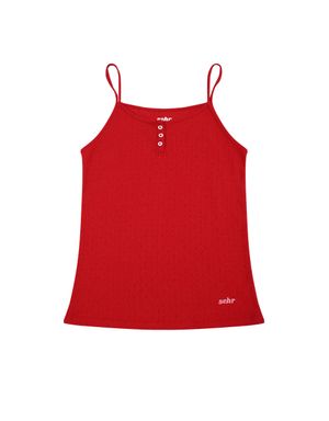 All Day Button Camisole (Red)