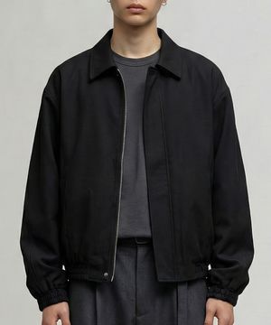 ESSENTIAL COTTON BLOUSON (BLACK)