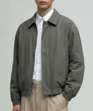 ESSENTIAL COTTON BLOUSON (GRAY)