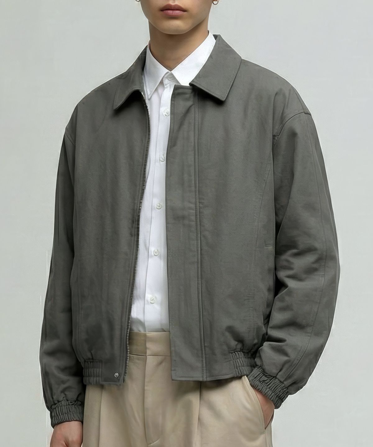 베리베인(VERYVAIN) ESSENTIAL COTTON BLOUSON (GRAY)