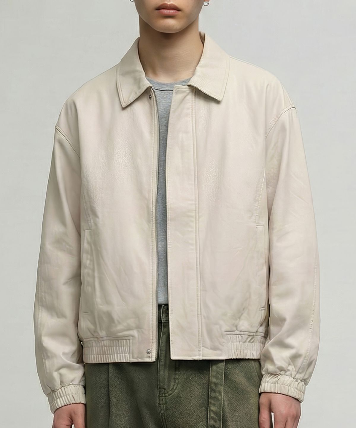 베리베인(VERYVAIN) ESSENTIAL COTTON BLOUSON (CREAM)