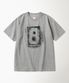 Spray Number Loopwheeled Graphic Tee Melange