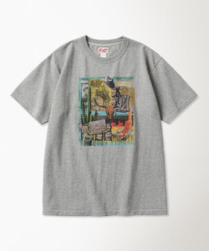 Western Collage Loopwheeled Graphic Tee Melange