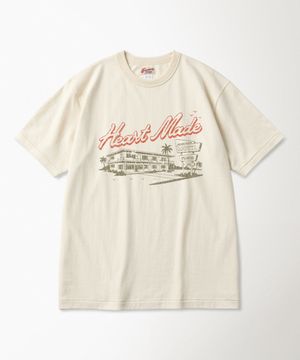 Heart Made Motel Loopwheeled Graphic Tee Apricot