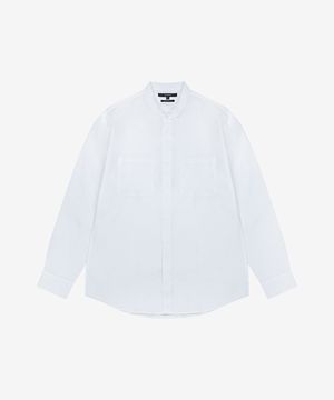 린넨 솔리드 차이나 카라 셔츠 (FKBAA5315)