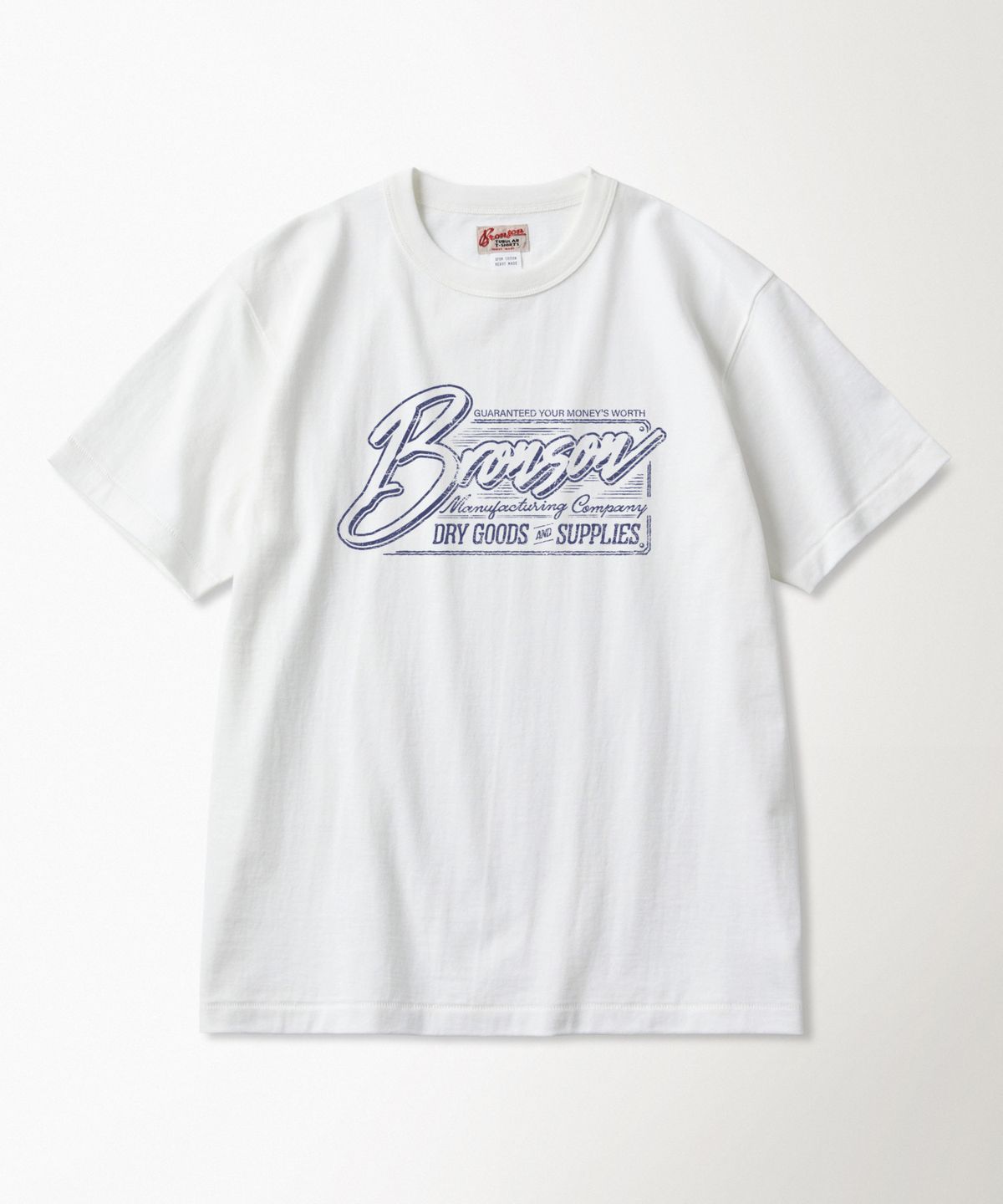 브론슨(BRONSON) Vintage Signage Loopwheeled Graphic Tee White