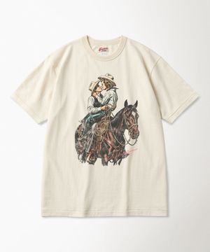 West Romance Loopwheeled Graphic Tee Apricot