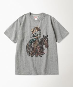 West Romance Loopwheeled Graphic Tee Melange