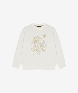 플라워 자수 아트웍 풀오버 (FKUCA8304)