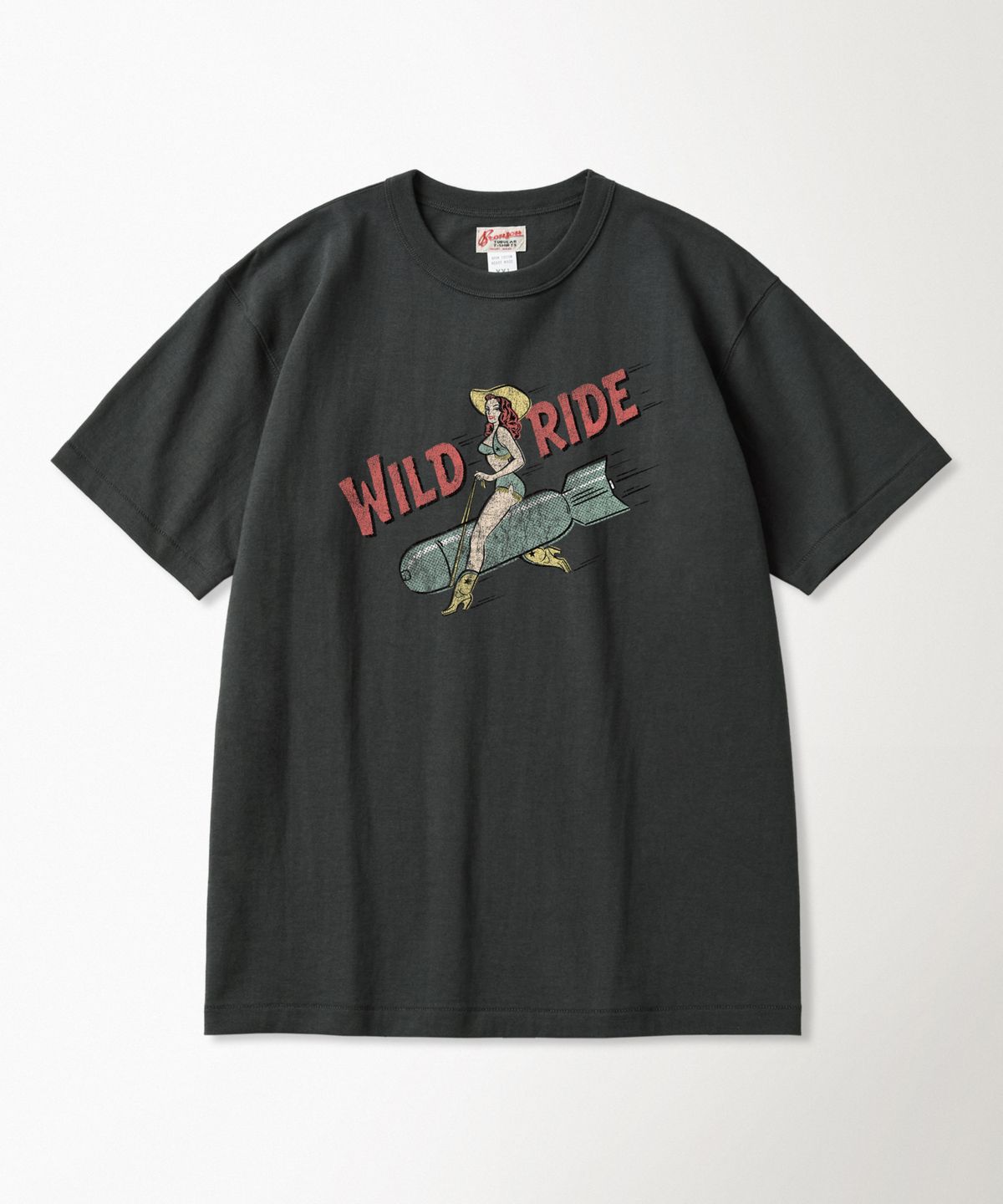 브론슨(BRONSON) Bomb Girl Loopwheeled Graphic Tee Vintage Black