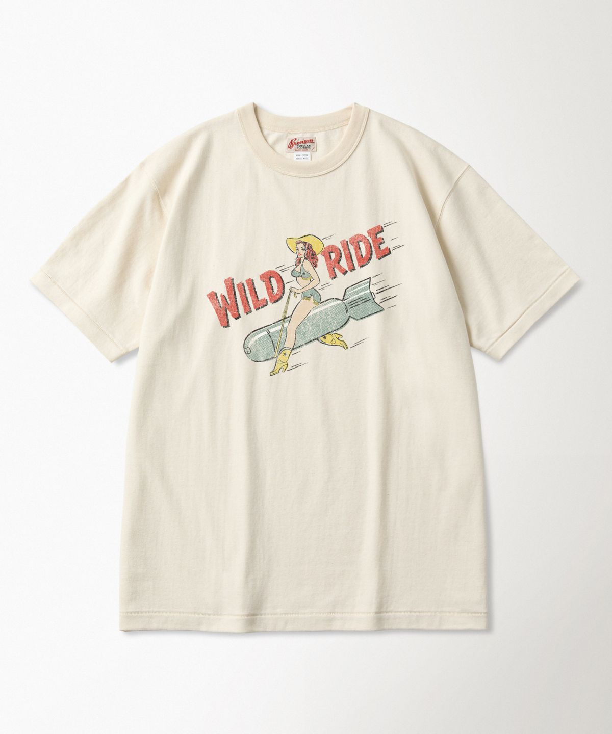 브론슨(BRONSON) Bomb Girl Loopwheeled Graphic Tee Apricot