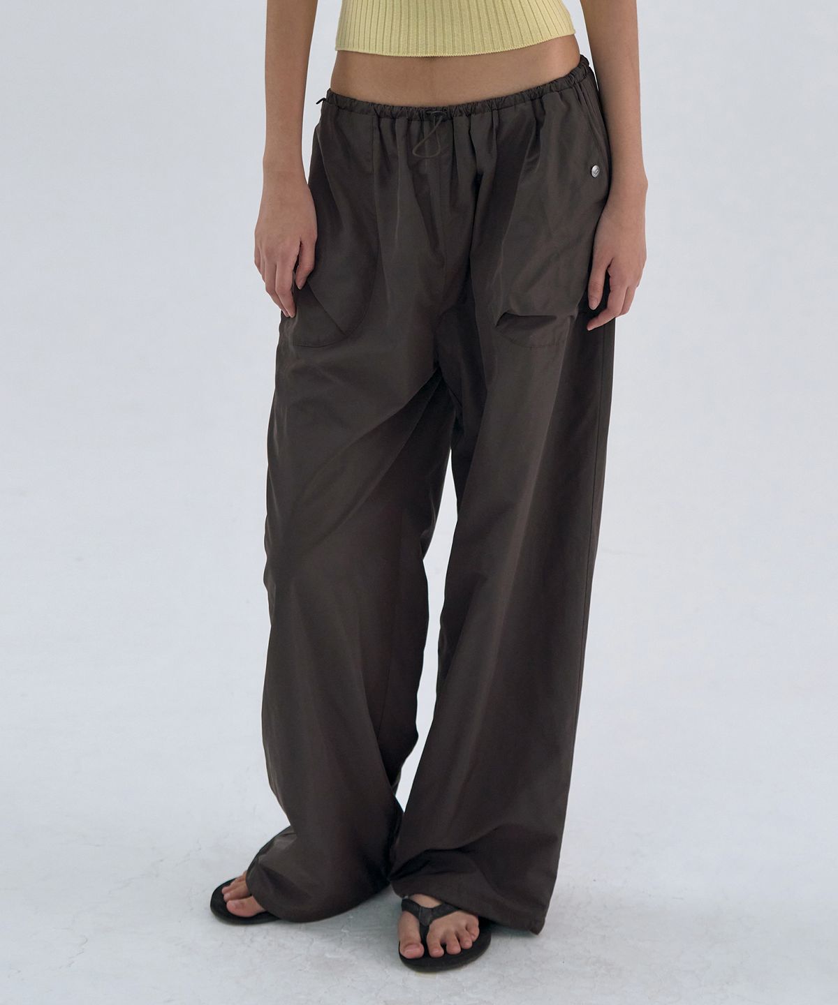 웰빙익스프레스(WELLBEING EXPRESS) Banding Easy Pants Brown