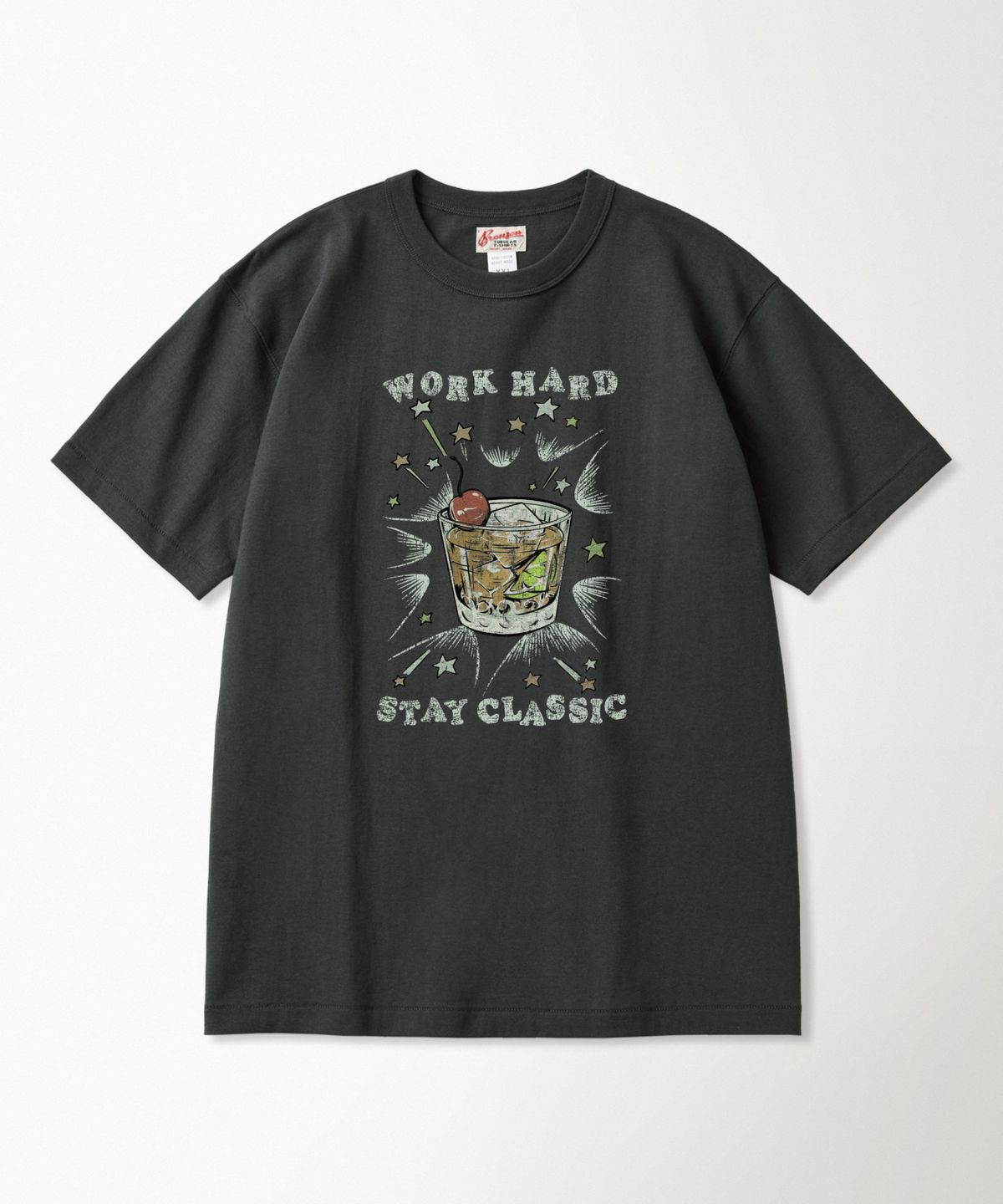 브론슨(BRONSON) Vintage Cocktail Loopwheeled Graphic Tee Vintage Black