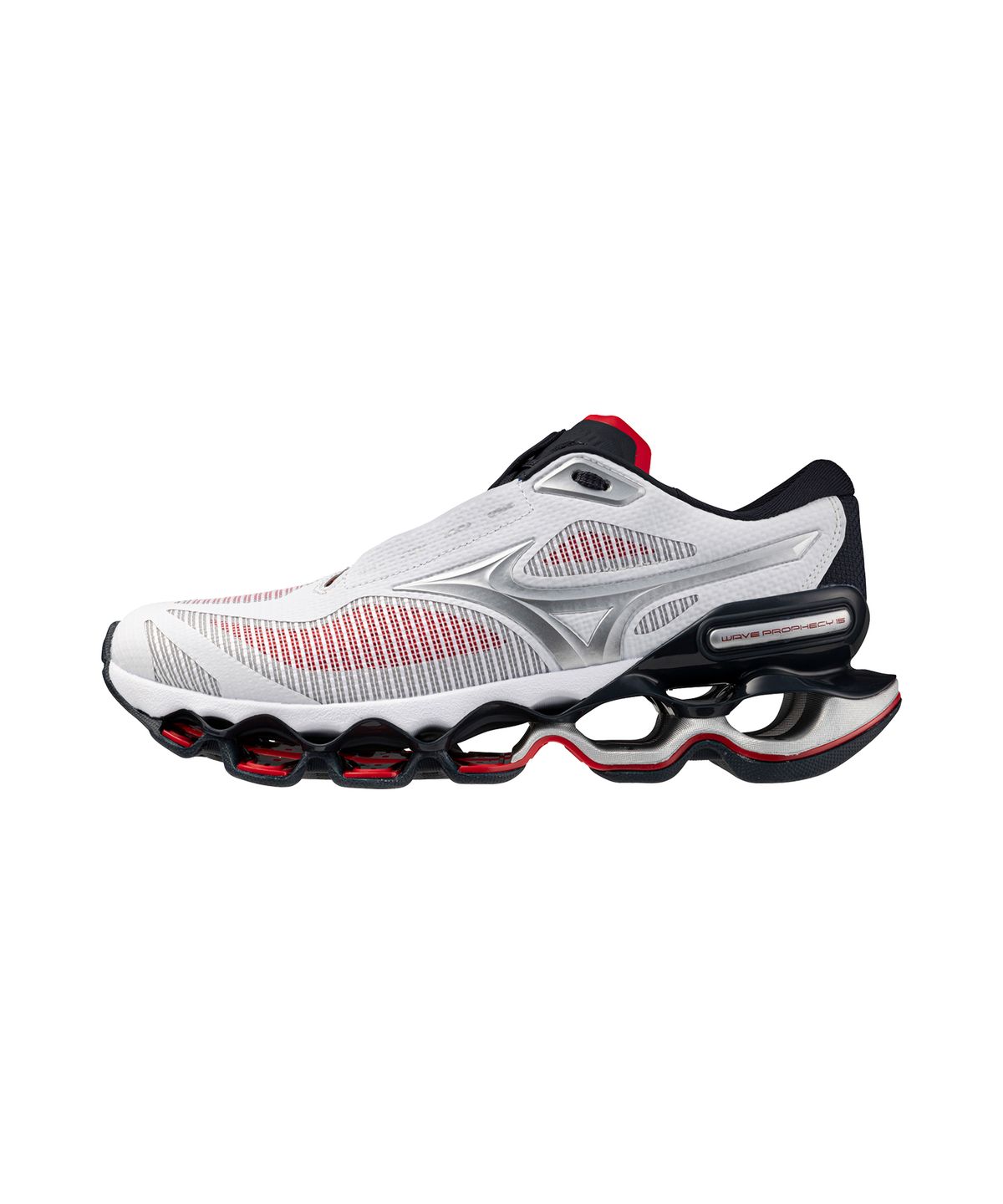미즈노(MIZUNO) (남성) 웨이브 프로페시 15 - 화이트:실버:바바도스 체리 / J1GC260002