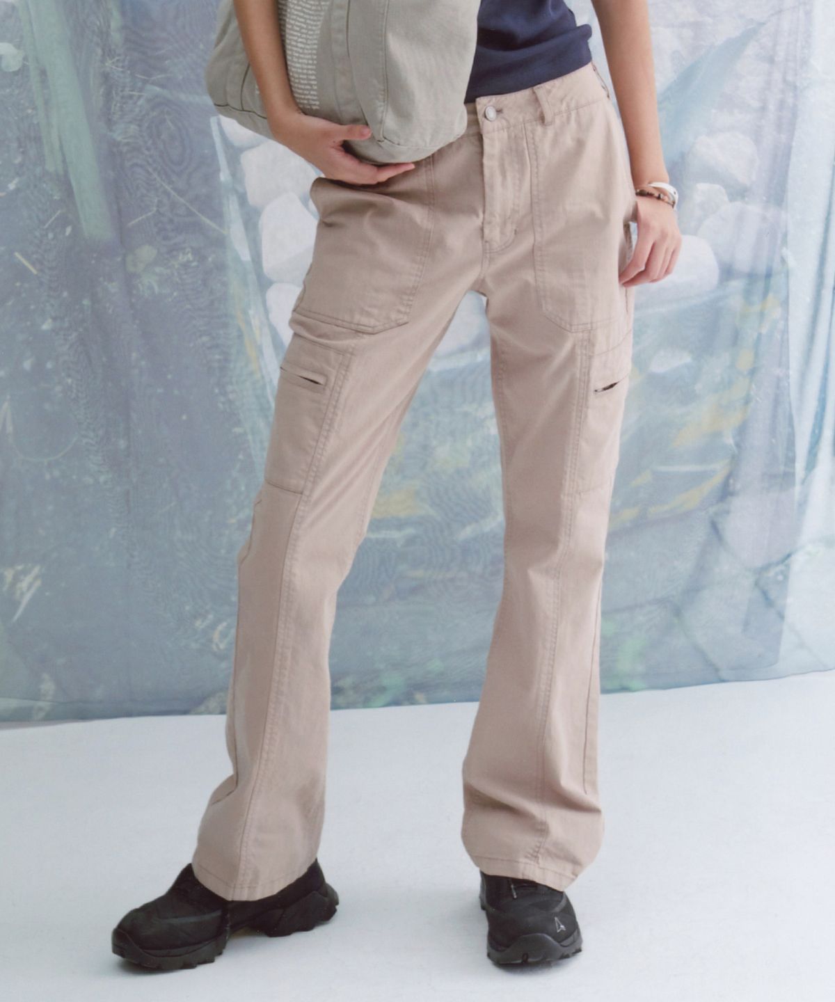 웰빙익스프레스(WELLBEING EXPRESS) Washed Cotton Cargo Pants Beige
