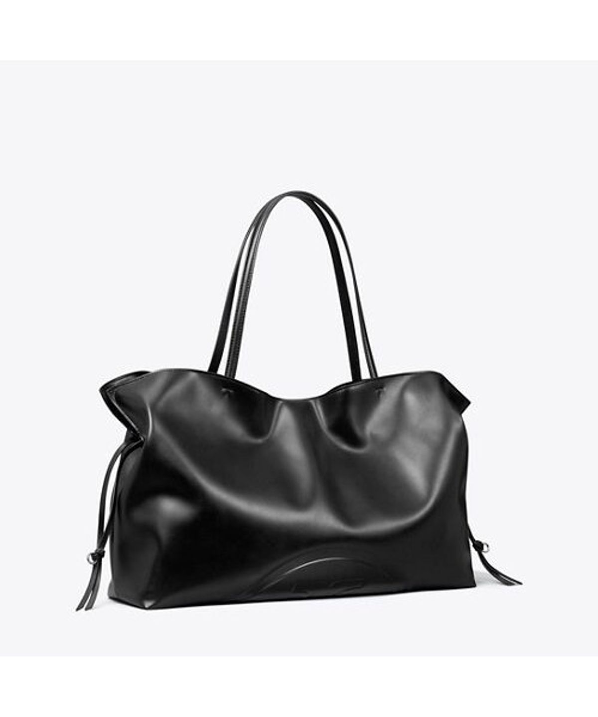 토리버치(TORYBURCH) 엘라 리사이클 드로스트링 토트 - 블랙