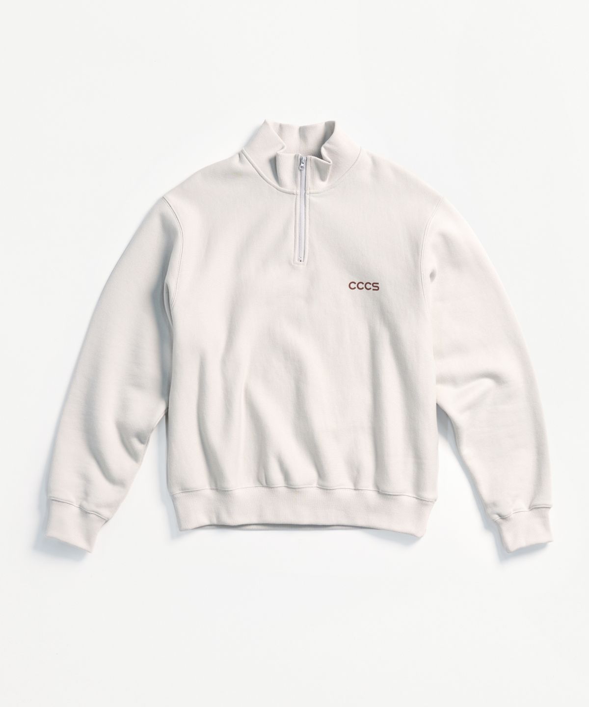 씨씨씨에스(CCCS) LIGHT GREY GEO HALF ZIP-UP SWEATSHIRT