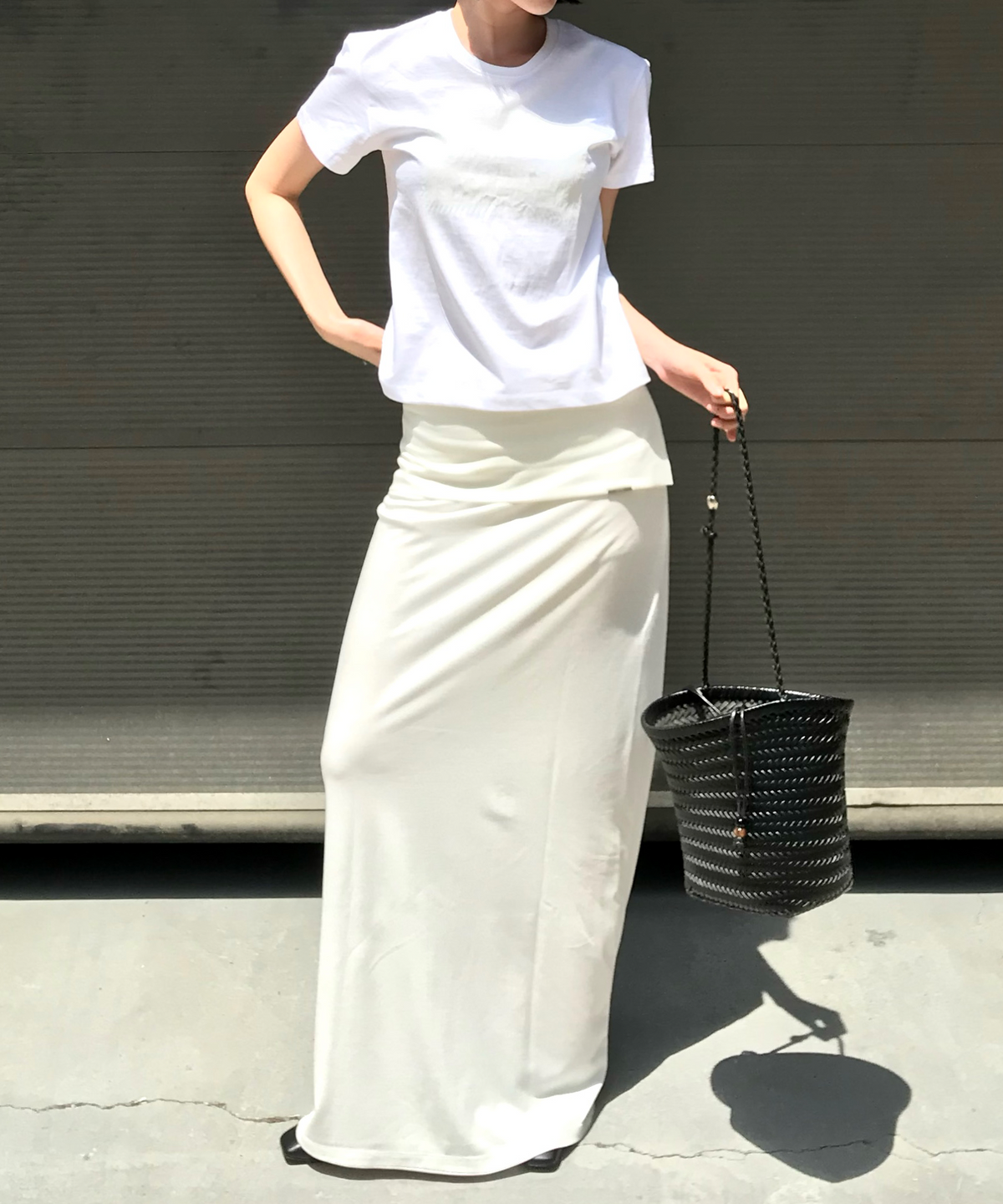 엘무드 우먼(LMOOD WOMEN) 마티니 맥스 스커트 에크루