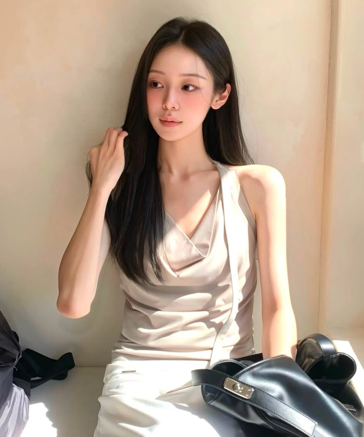 엘무드 우먼(LMOOD WOMEN) 마티니 홀터 탑 그레이지
