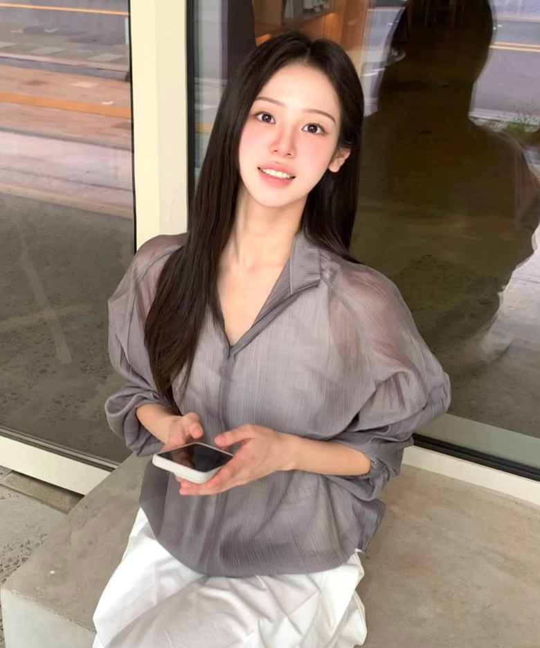 시어 하프 집업 모브그레이
