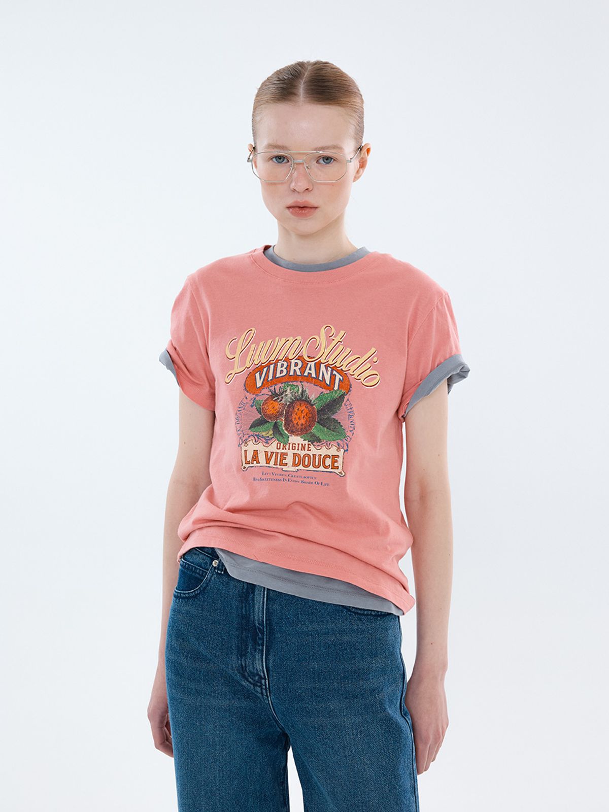 엘유브이엠(LUVM) LA VIE DOUCE PRINTING T-SHIRT_PINK
