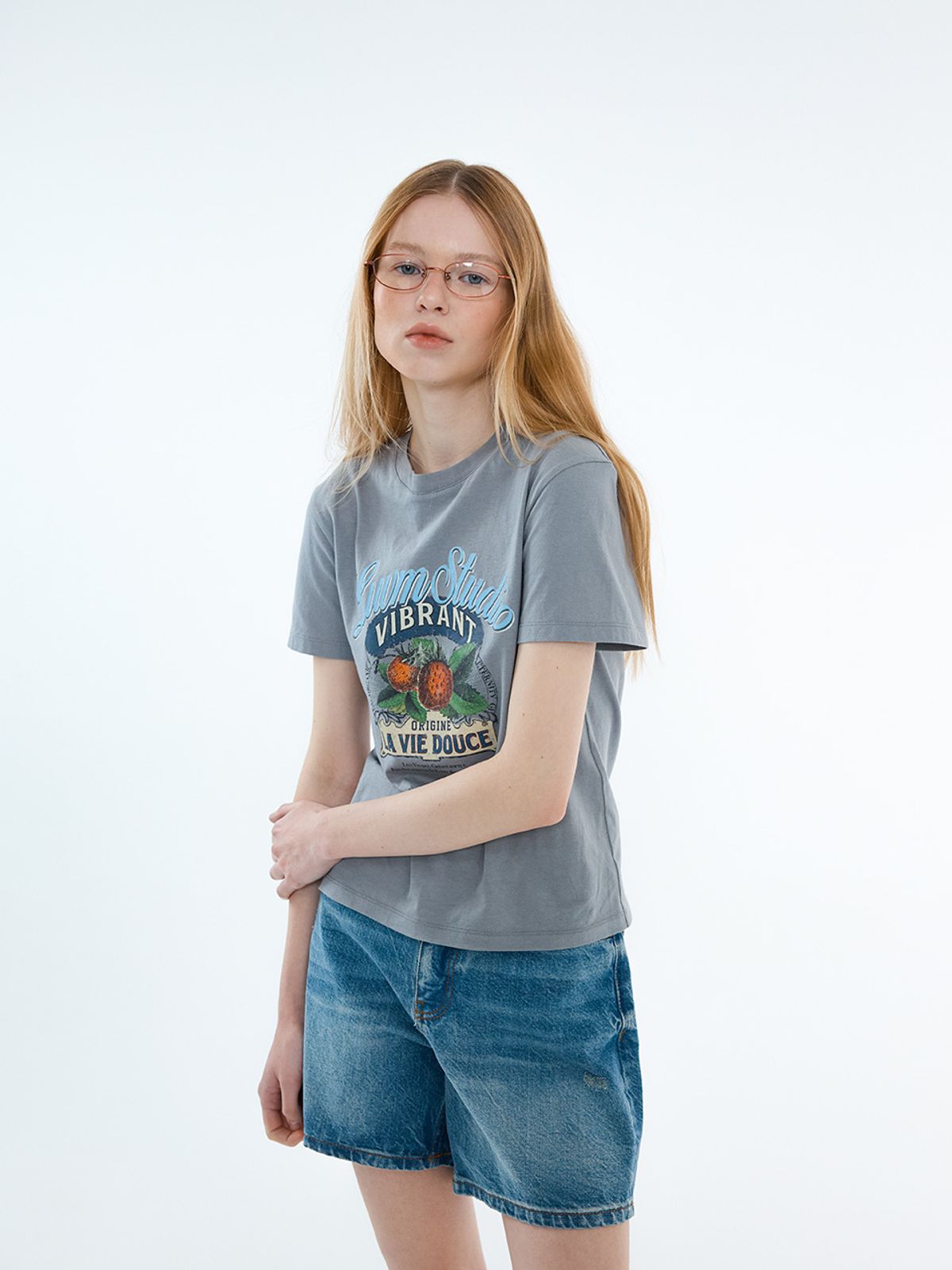 엘유브이엠(LUVM) LA VIE DOUCE PRINTING T-SHIRT_GRAY
