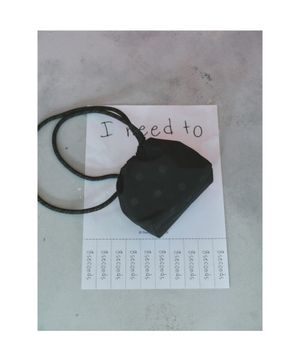 도트 복조리 백  블랙