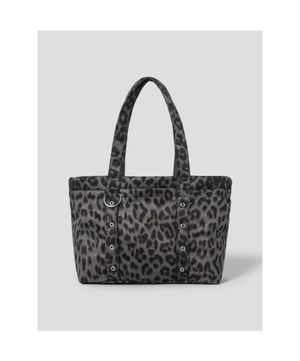 호피 아일렛 숄더백  블랙