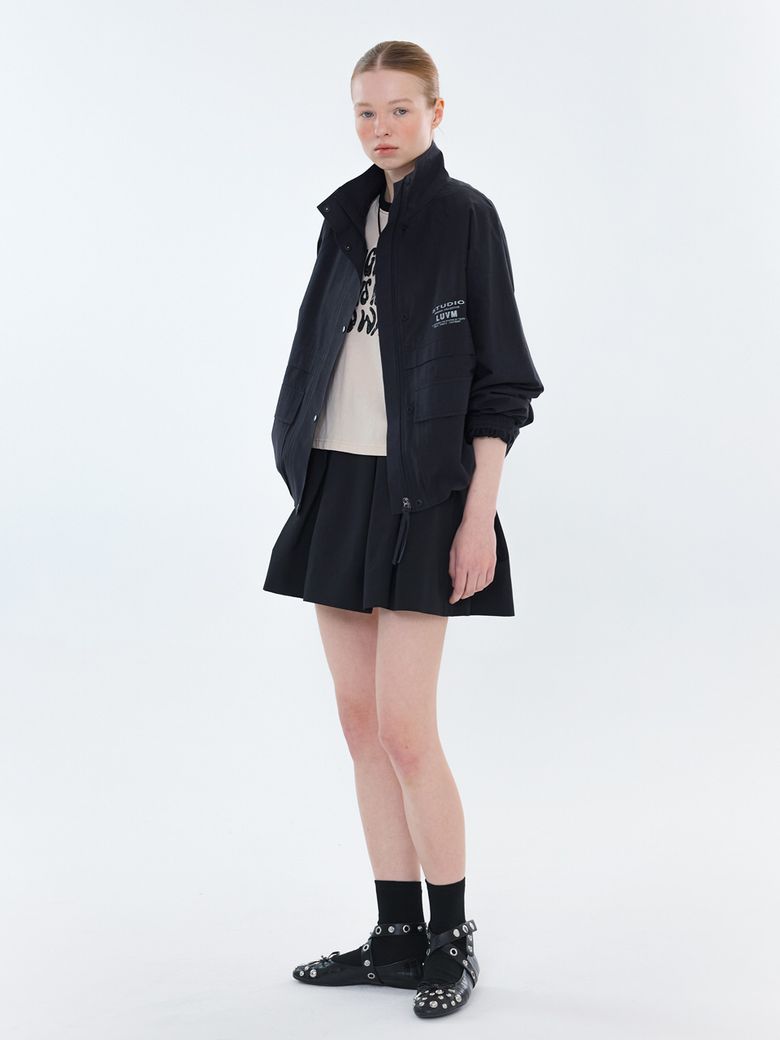 VOLUME MINI SKIRT_BLACK