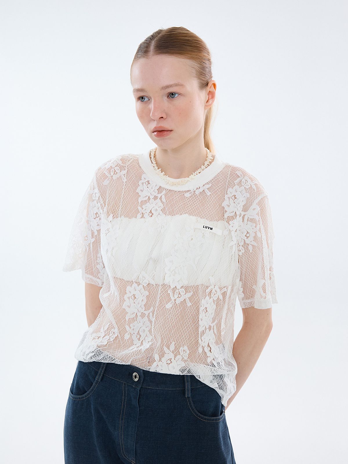 엘유브이엠(LUVM) LACE BLOUSE_WHITE