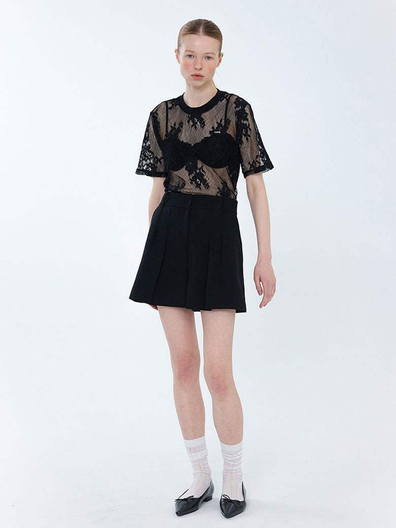 TUCK TAILORED SHORTS_BLACK