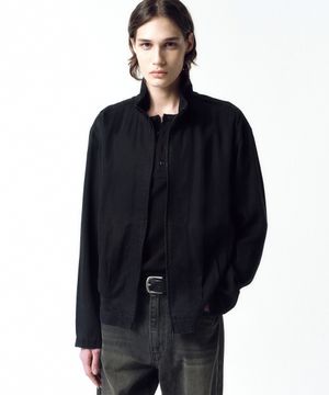 워시드 텐셀 집업 자켓 WASHED BLACK