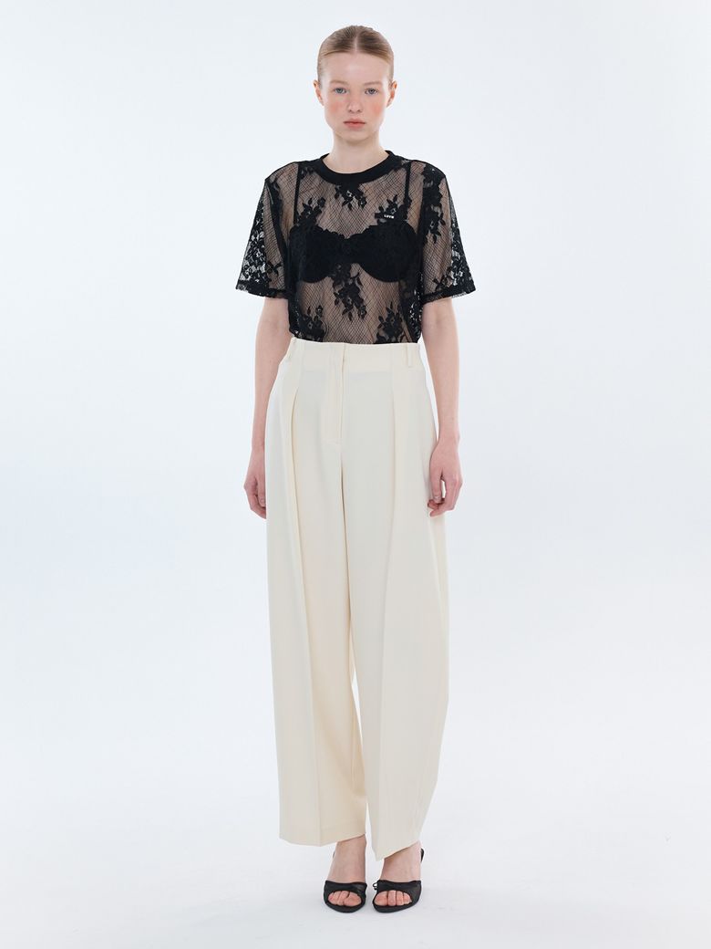 TAILORED BARREL PANTS_CREAM