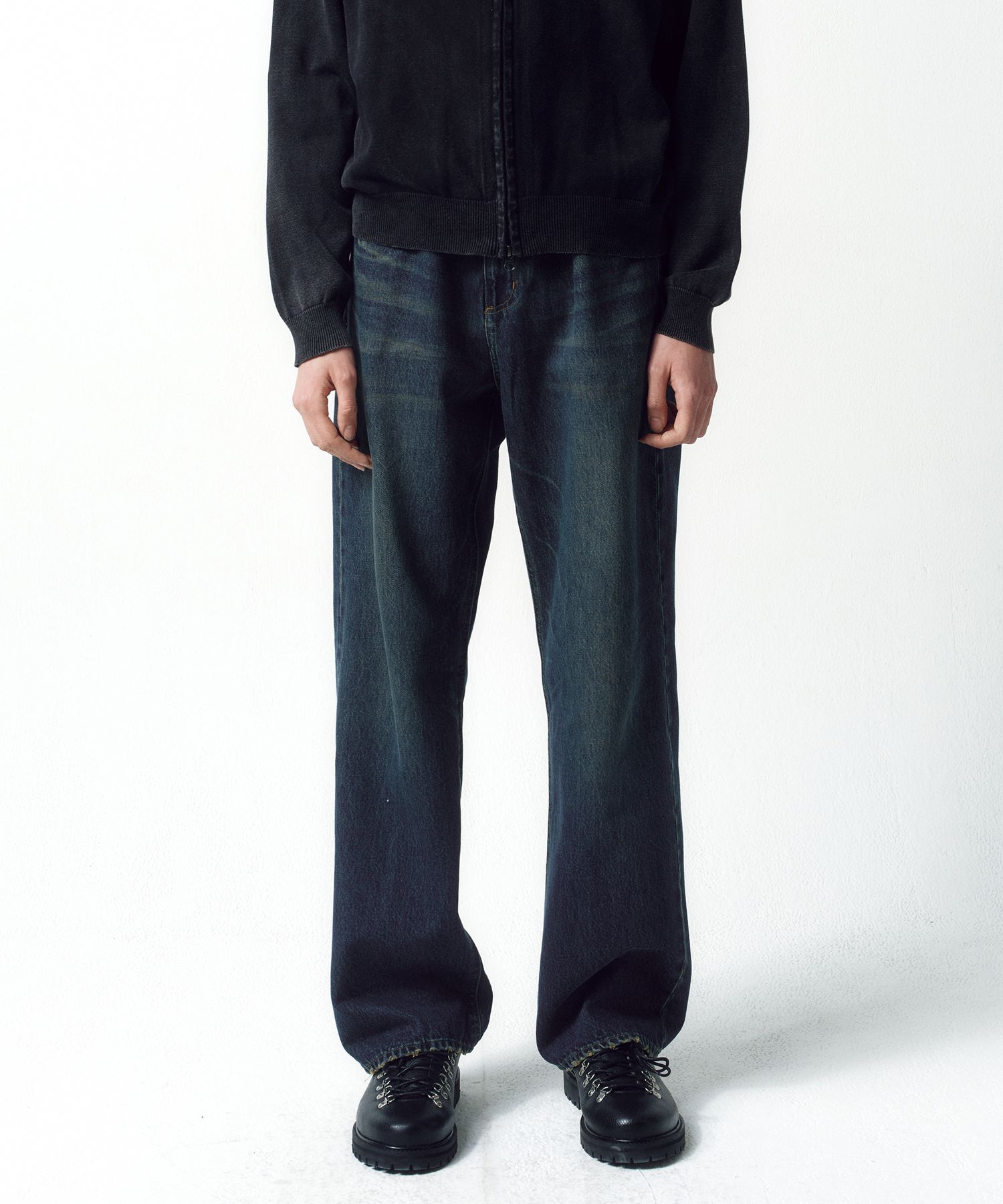 INSILENCE セミワイドデニムパンツ　RUSTY BLUE MUSINSA | INSILENCE Semi-wide denim pants RUSTY BLUE